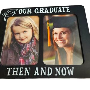 8x10 Graduation Frame, Then and Now, Black